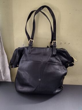 Kelsi Dagger  Black Leather Bag